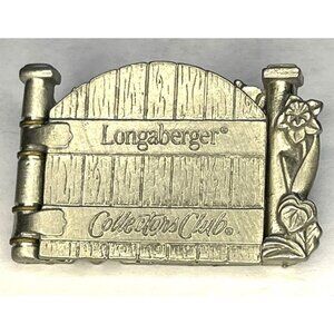 Longaberger Cottage Gate Tie-On /Lapel Pin 2000 Collectors Club Vintage